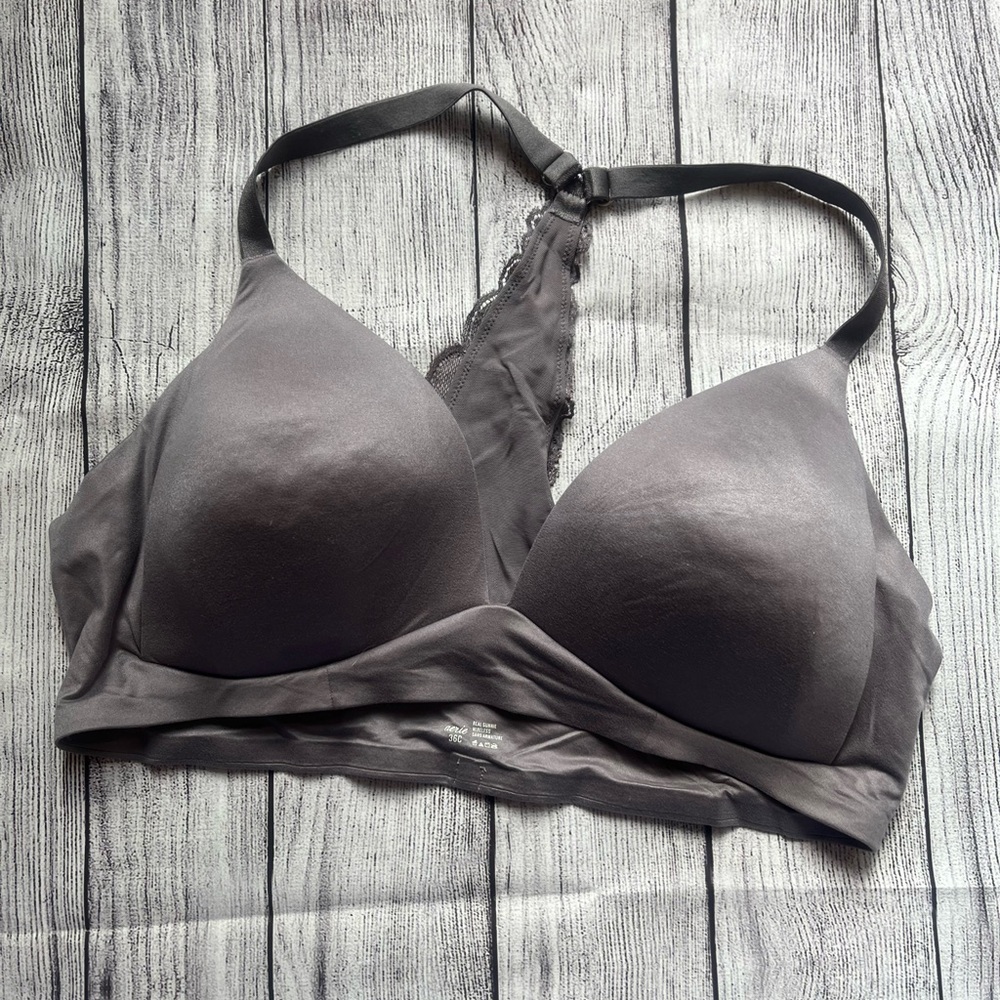 Aerie gray lace racerback bralette